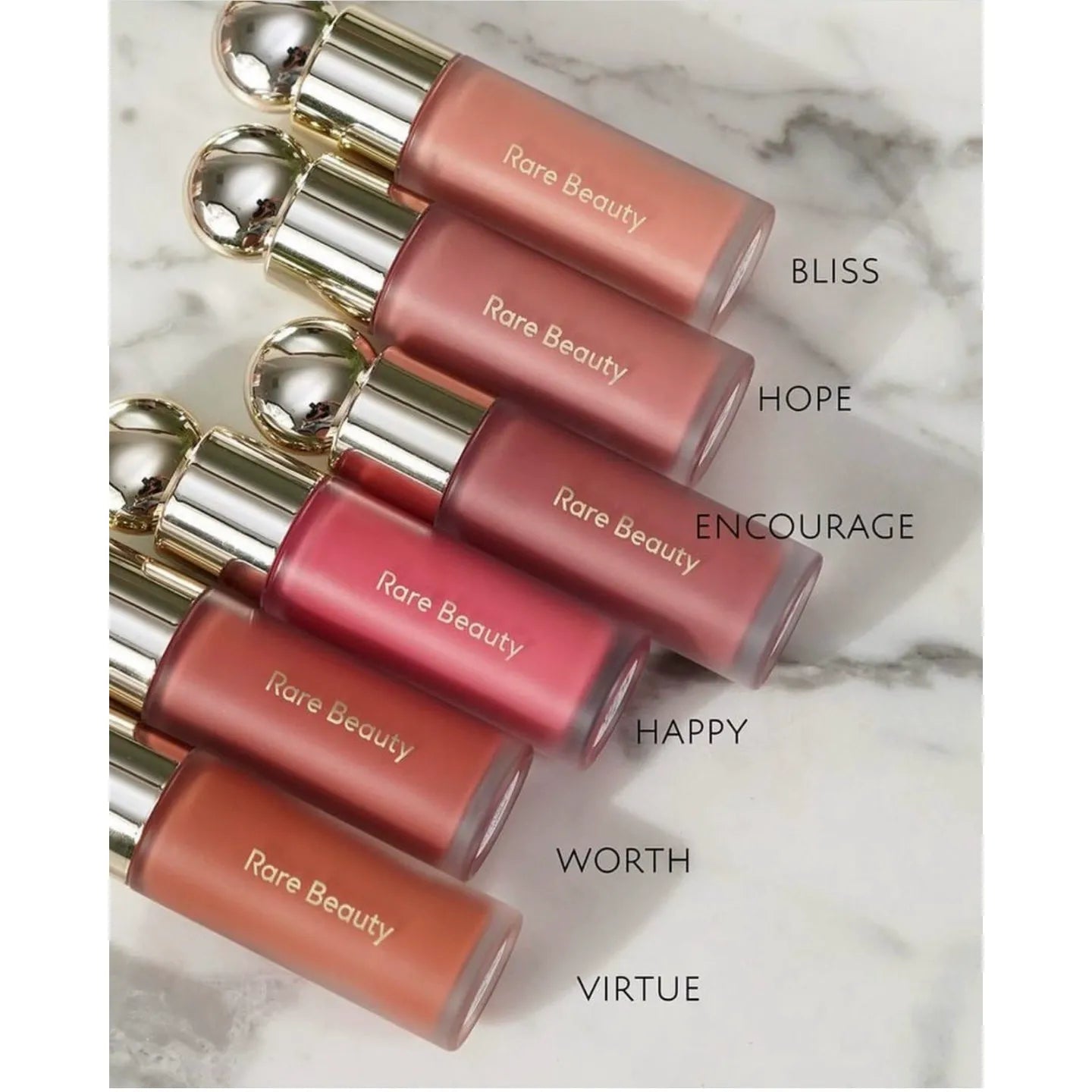 2Pcs Rare Beauty by Selena Soft Pinch Blush Liquid Frais 7.5Ml Joy Worth Grateful Lucky Virtue Love Color Waterproof 6 Colors Liquid Blush Make up Cosmetic