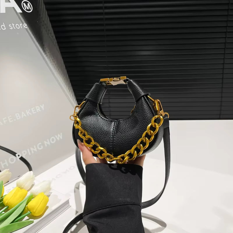 2025 New Trending Candy Color Fashion PU Ladies Mini Handbag Shoulder Crossbody Cute Girls Coin Purse Women Mini Bags with Chain